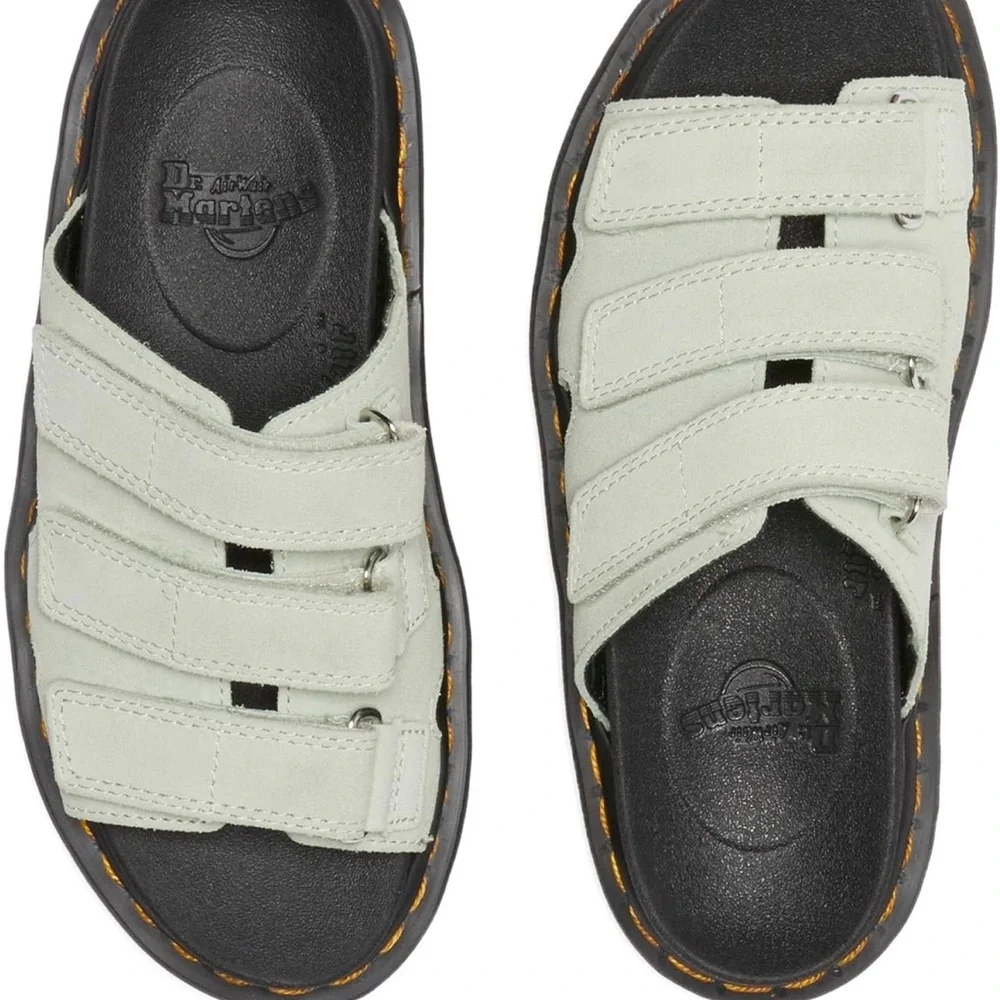 Dr. Martens Raine Slide Sandals in Sage Green - Picture 2 of 11